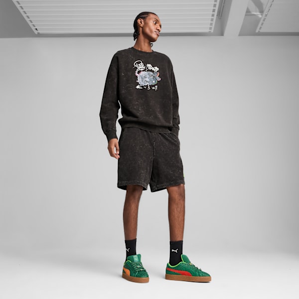PUMA x TEENAGE MUTANT NINJA TURTLES Men's Relaxed Fit  7" Shorts, PUMA Black, extralarge-IND